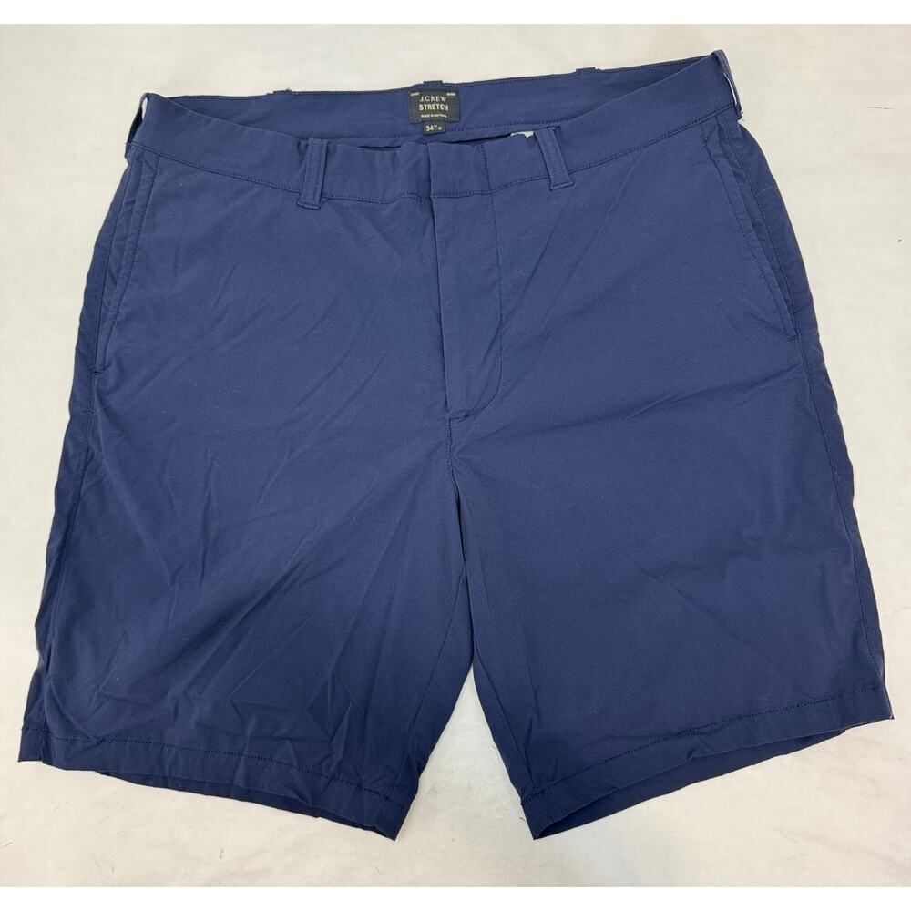 J. Crew Stretch Chino Shorts Blue Nylon Men's Size 34